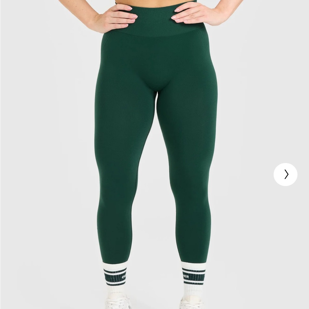 NWT Oner Active EFFORTLESS SEAMLESS LEGGINGS Racing Green S - Regular/Sh… - Picture 2 of 4